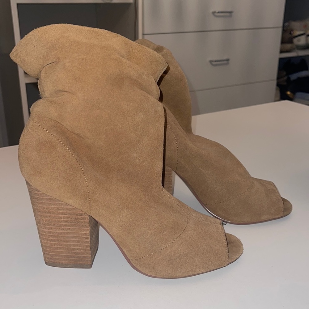 Chinese Laundry open toe heeled booties